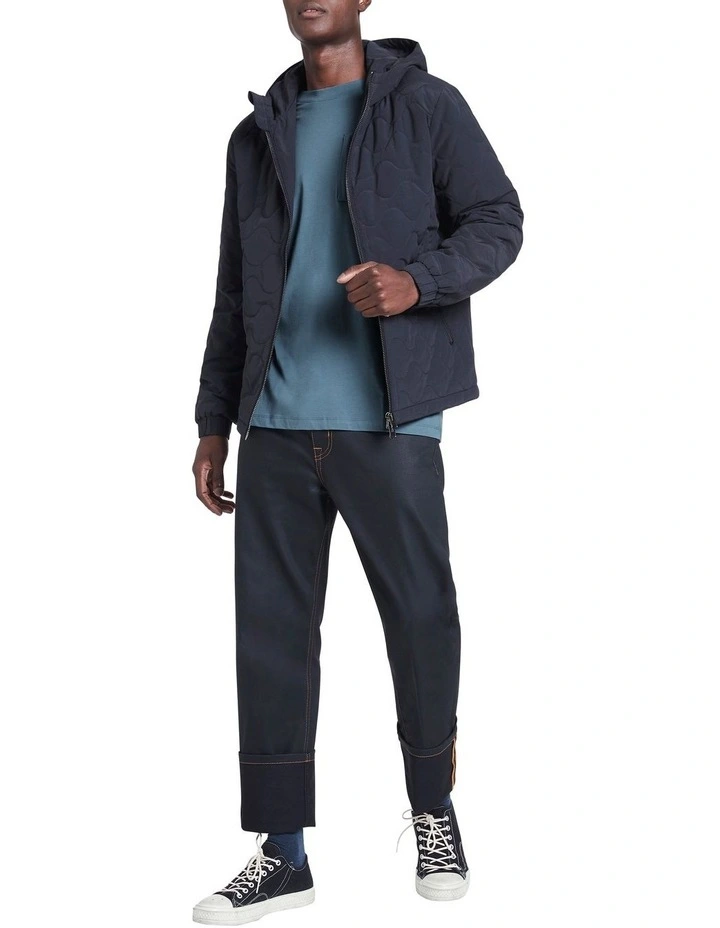Jayden Wadded Jacket In Navy 2 Jayden Wadded Jacket In Navy - Image 2