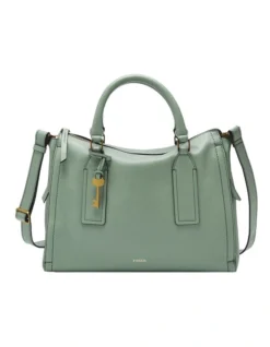 Fossil Parker Green Satchel Bag