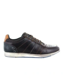 Goal Leather Dark Brown Lace-Up Casual Sneaker