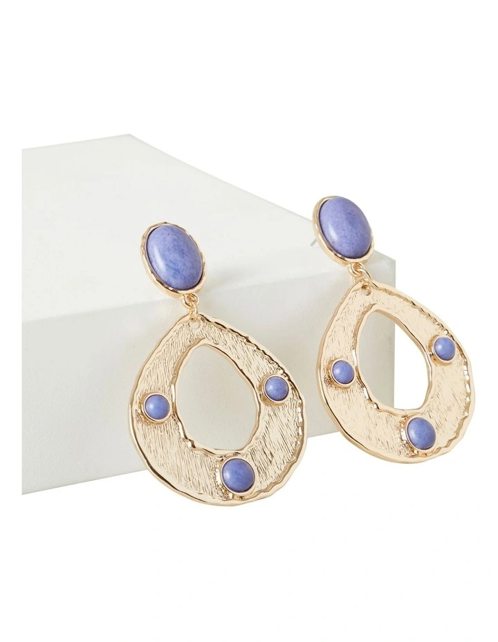 Stone Teardrop Earring 2 Stone Teardrop Earring - Image 2