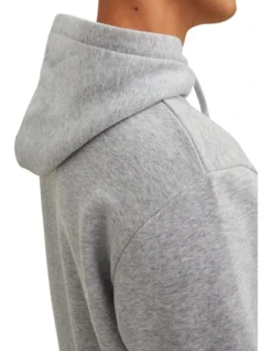 Jack & Jones Logo Sweat Hoodie Jumper In Light Grey Melange -Myer Clothing Shop 913650940 6 720x928