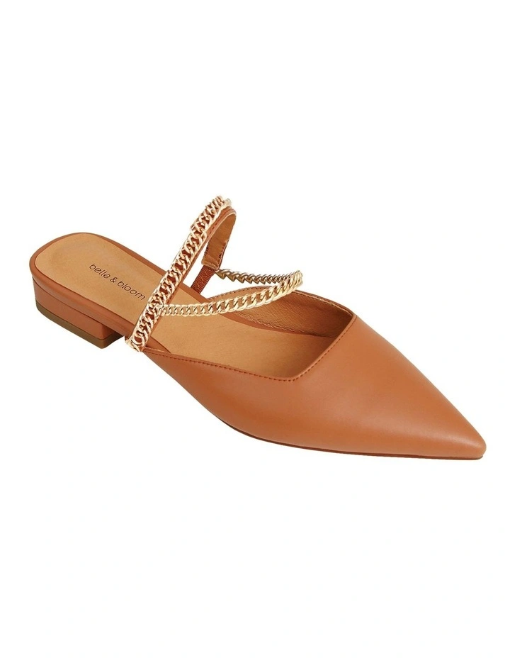 On The Go Leather Chain Camel Flat 1 On The Go Leather Chain Camel Flat