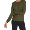 Nebula Shimmer Knit Top In Khaki