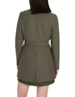 Ruby Felted Wool Coat In Washed Khaki -Myer Clothing Shop 914318560 3 720x928