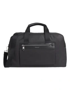 Calvin Klein Classic Recycled Faux Leather Black Weekender Bag
