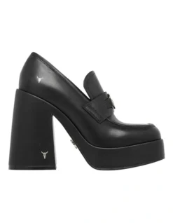 Windsor Smith Kitty Shoe In Black Leather