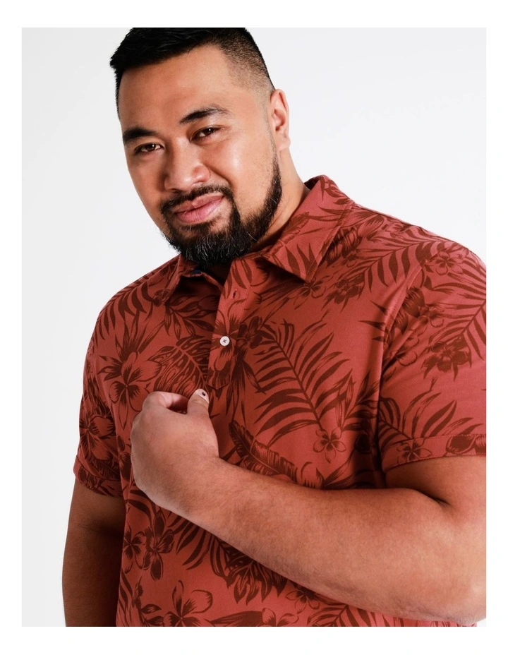 Agusta Floral Print Polo In Red 2 Agusta Floral Print Polo In Red - Image 2