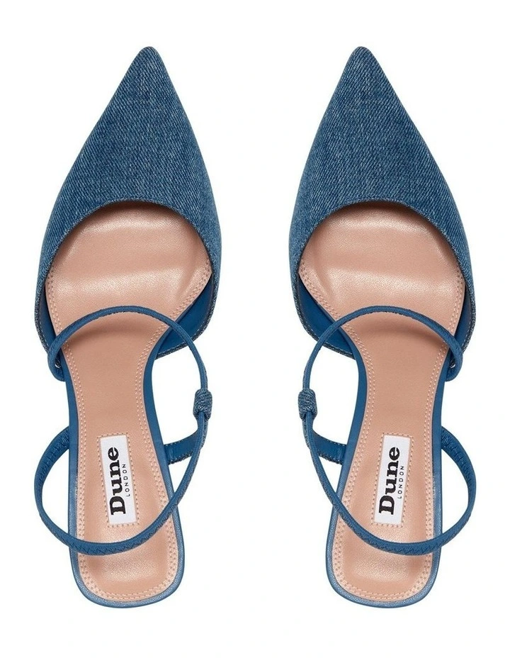 Dune London Colombia Pumps In Denim Blue 4 Dune London Colombia Pumps In Denim Blue - Image 4