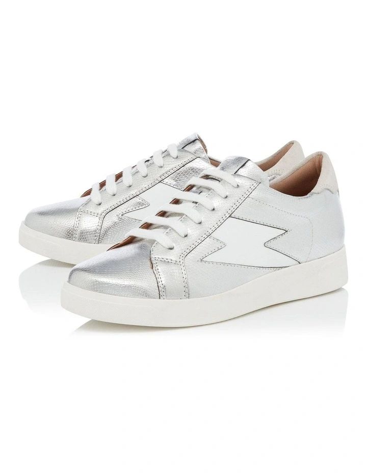 Dune London Energised Trainers In Silver 3 Dune London Energised Trainers In Silver - Image 3