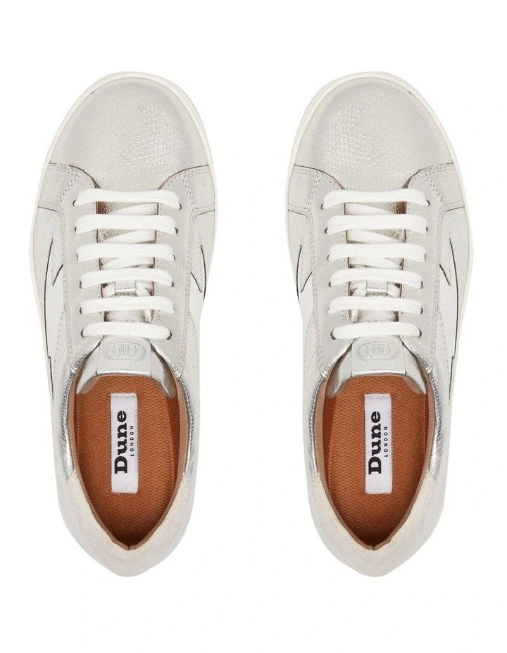 Dune London Energised Trainers In Silver 4 Dune London Energised Trainers In Silver - Image 4