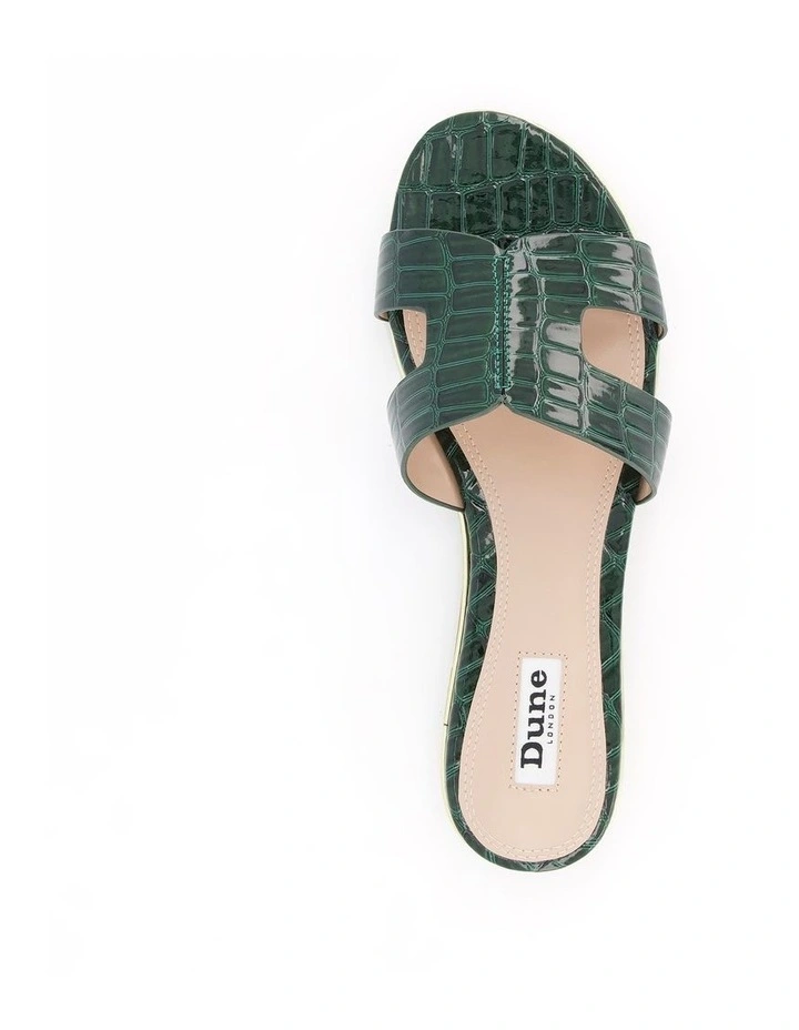 Dune London Looper Sandals In Green 4 Dune London Looper Sandals In Green - Image 4