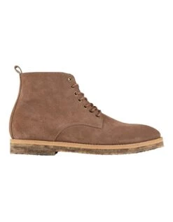 Sahara Suede Military Boots In Taupe