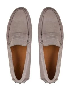 Daytona Suede Driving Shoes In Taupe -Myer Clothing Shop 914807980 3 720x928