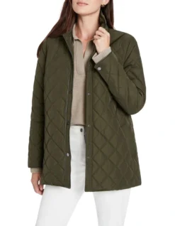Darla Quilted Jacket In KHAKI