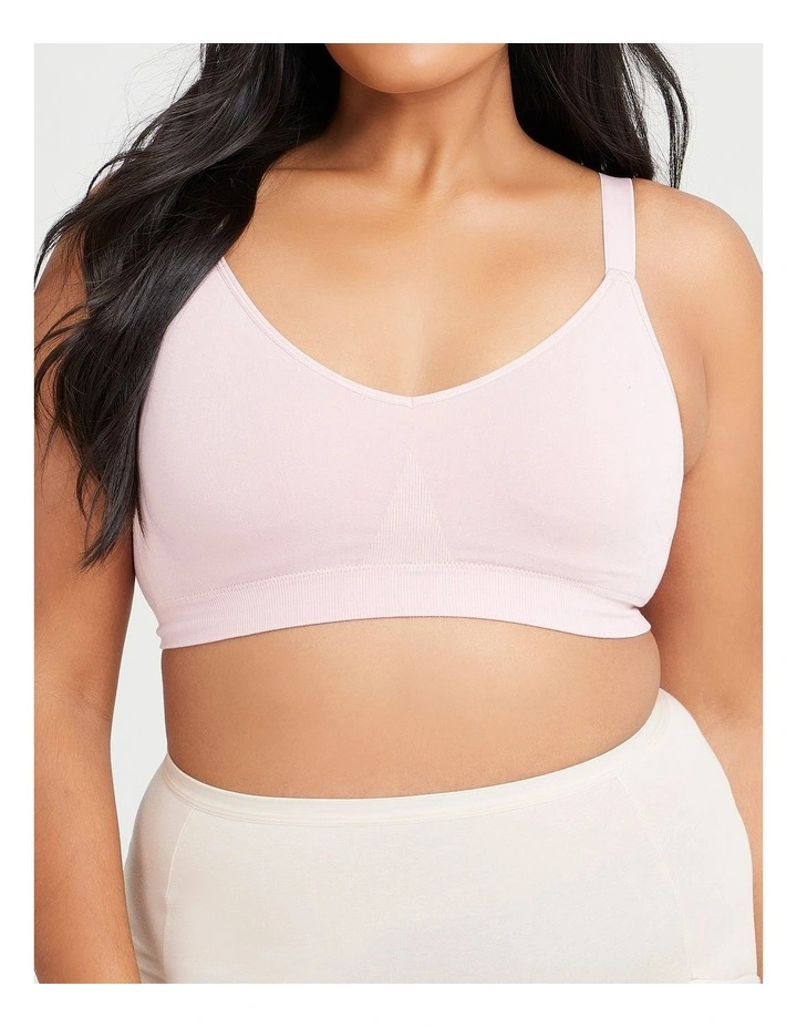 Bamboo Seamless Back Closure Bra Soft Pink 1 Bamboo Seamless Back Closure Bra Soft Pink