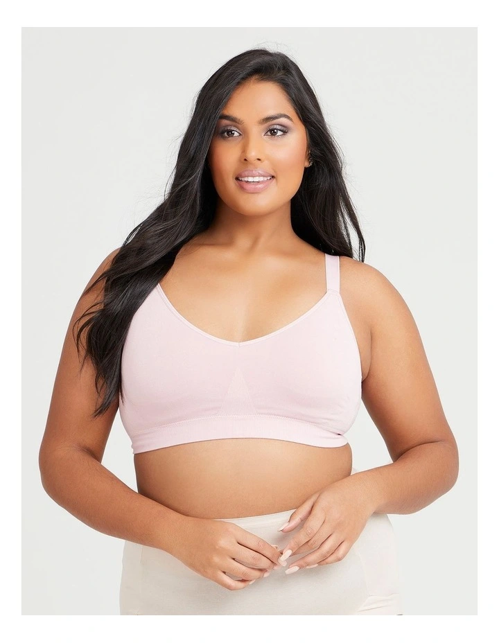 Bamboo Seamless Back Closure Bra Soft Pink 3 Bamboo Seamless Back Closure Bra Soft Pink - Image 3