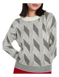 Twist Of Fate Knit In Black/Ivory -Myer Clothing Shop 917274610 4 720x928