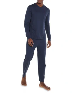 Essential Knit PJ Set In Navy -Myer Clothing Shop 917435620 6 720x928