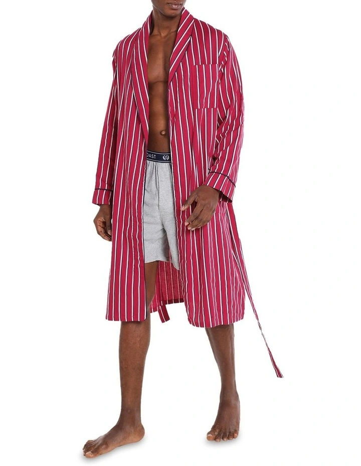 Rosie Stripe Gown In Rose Red 3 Rosie Stripe Gown In Rose Red - Image 3