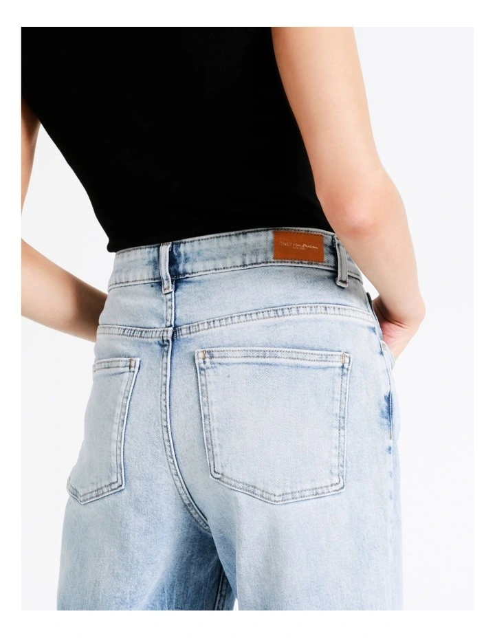 ONLY Madison Life High Waisted Wide Crop Jeans In Light Blue Denim 5 ONLY Madison Life High Waisted Wide Crop Jeans In Light Blue Denim - Image 5