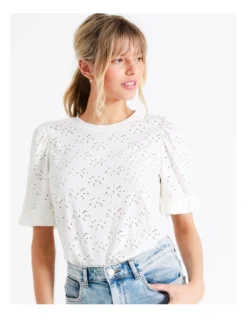 ONLY Smilla Short Sleeve Puff Top In Cloud Dancer 13 ONLY Smilla Short Sleeve Puff Top In Cloud Dancer -Myer Clothing Shop 917643340 7 720x928