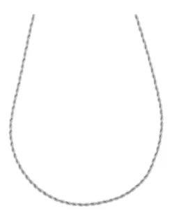 Nixon Silver Rope Chain 53cm X 2mm