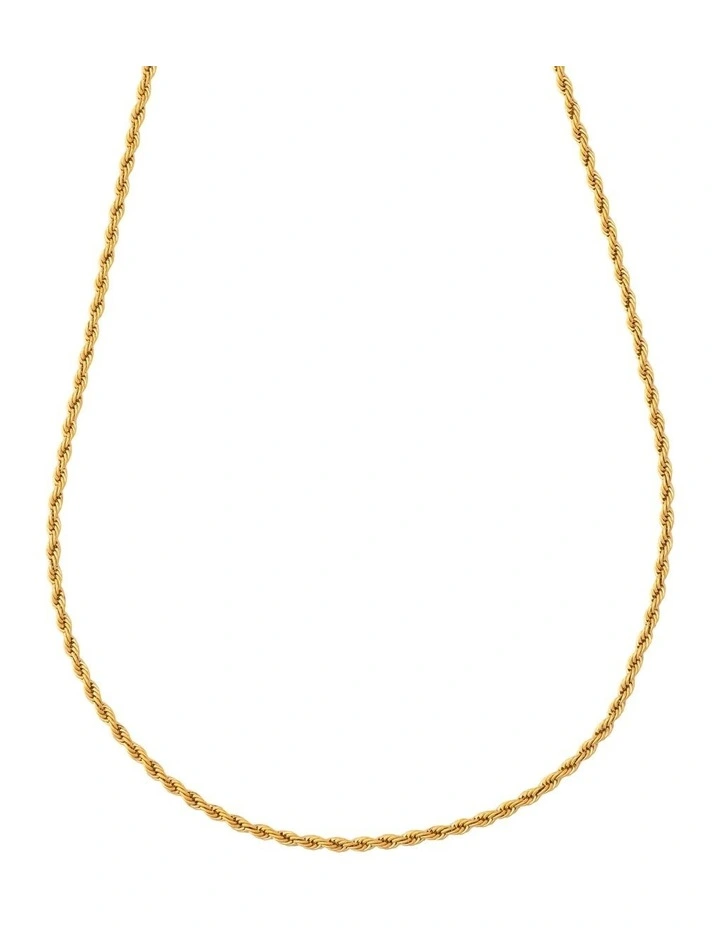 Nixon Gold Rope Chain 53cm X 2mm 1 Nixon Gold Rope Chain 53cm X 2mm