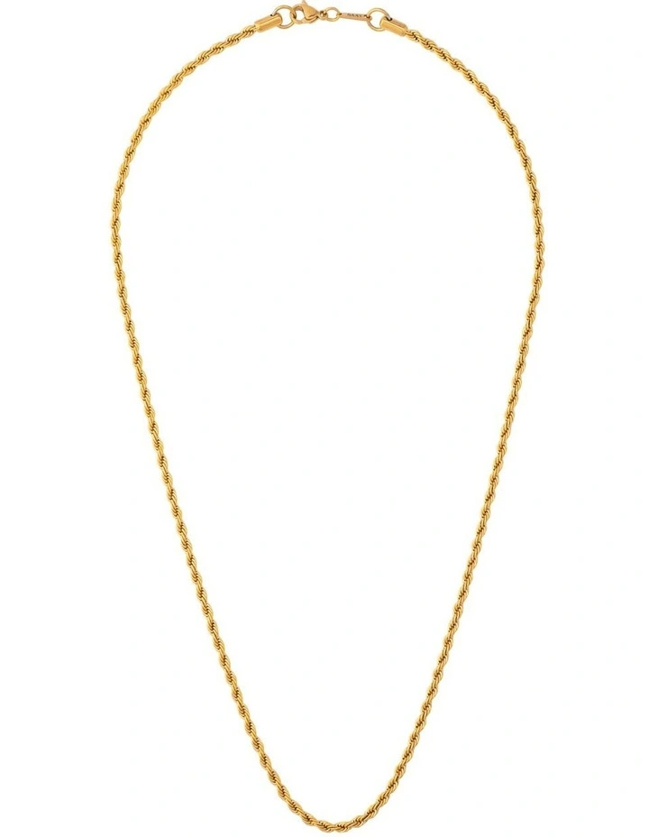 Nixon Gold Rope Chain 53cm X 2mm 2 Nixon Gold Rope Chain 53cm X 2mm - Image 2