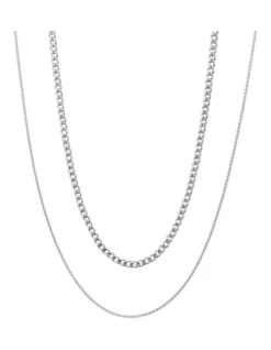 Samuel Silver Necklace Set 55cm & 60cm