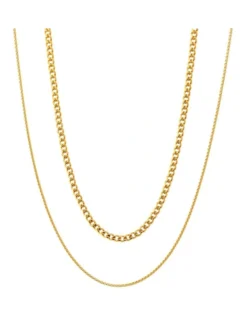 Samuel Gold Necklace Set 55cm & 60cm