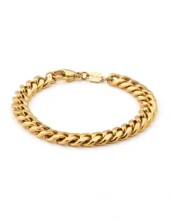Oliver Gold 18.5cm ( 5cm Extension) X 8mm Gold Bracelet