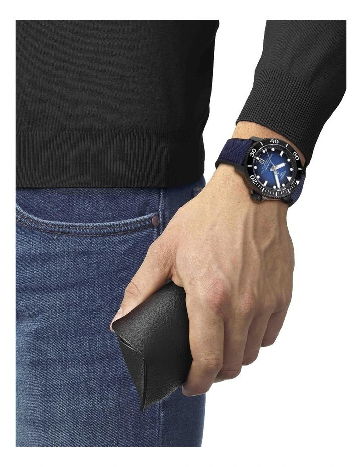 Tissot Seastar 2000 Professional Powermatic 80 T1206073704100 Automatic Watch In Blue 5 Tissot Seastar 2000 Professional Powermatic 80 T1206073704100 Automatic Watch In Blue - Image 5