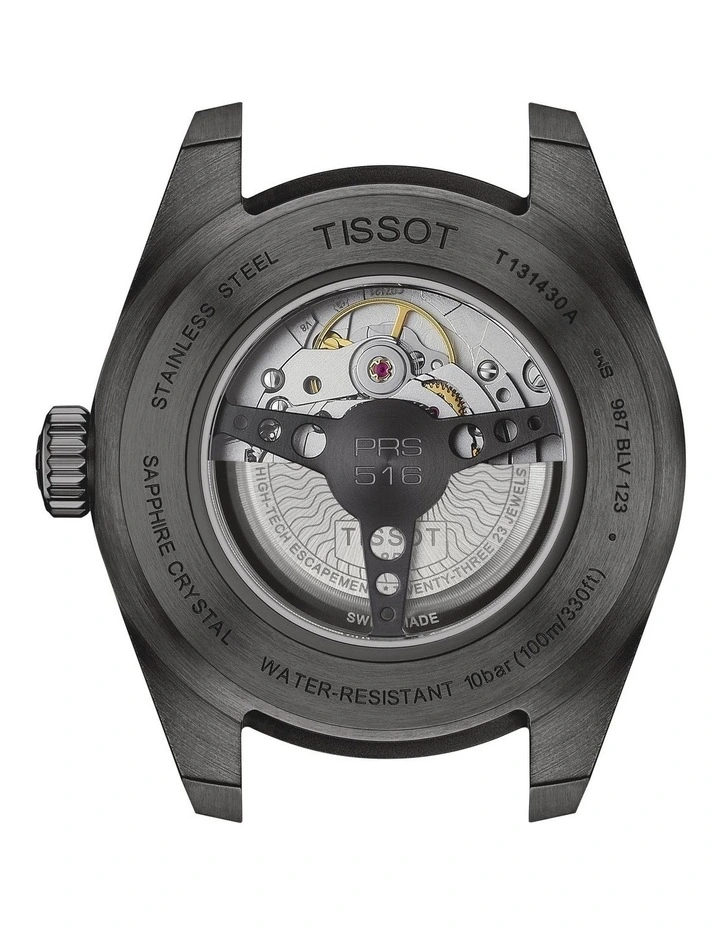 Tissot PRS 516 Powermatic 80 Automatic Watch In Black 4 Tissot PRS 516 Powermatic 80 Automatic Watch In Black - Image 4