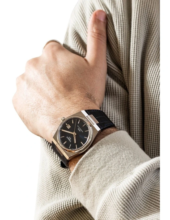 Tissot PRX Powermatic 80 T1374071604100 Automatic Watch In Blue Leather 2 Tissot PRX Powermatic 80 T1374071604100 Automatic Watch In Blue Leather - Image 2