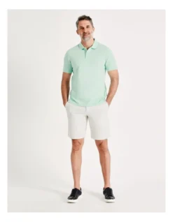 Essential Plain Polo In Light Green -Myer Clothing Shop 918067960 3 720x928