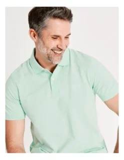 Essential Plain Polo In Light Green -Myer Clothing Shop 918067960 7 720x928