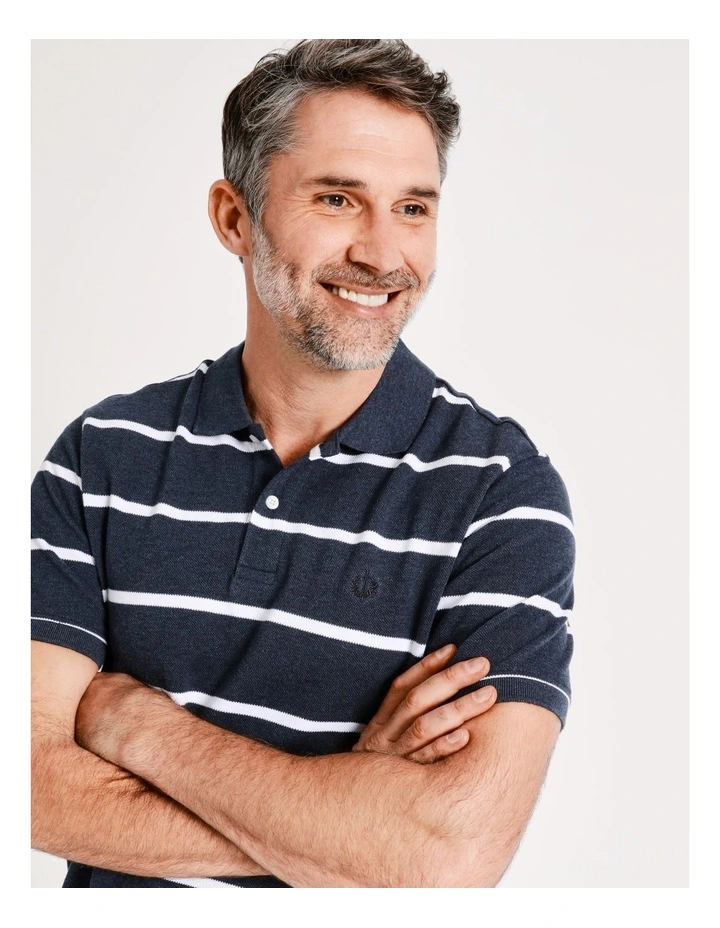 Hugo Stripe Polo In Navy 2 Hugo Stripe Polo In Navy - Image 2