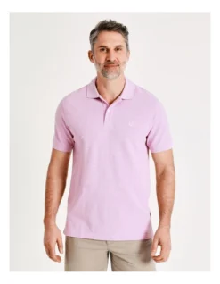 Lindon Plain Polo In Pink