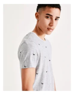 Scorpion Convo Print Short Sleeve Tee In Grey -Myer Clothing Shop 918086770 4 720x928