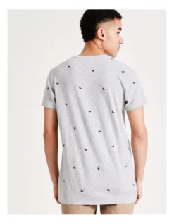 Scorpion Convo Print Short Sleeve Tee In Grey -Myer Clothing Shop 918086770 6 720x928