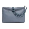 Brenda Soft Blue Zip Top Crossbody Bag