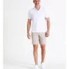 Freeburn Textured Shorts In Bone