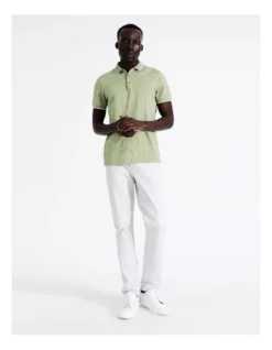 Morgan Textured Polo In Green -Myer Clothing Shop 918596440 3 720x928