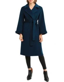 Stay Wild Oversized Wool Coat Teal