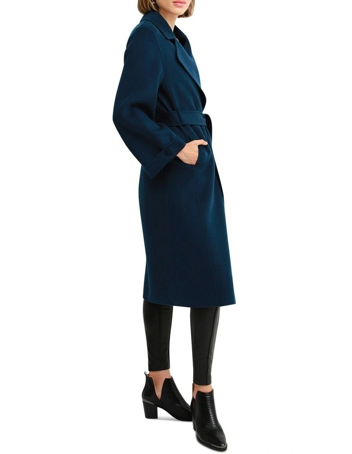 Stay Wild Oversized Wool Coat Teal 3 Stay Wild Oversized Wool Coat Teal - Image 3