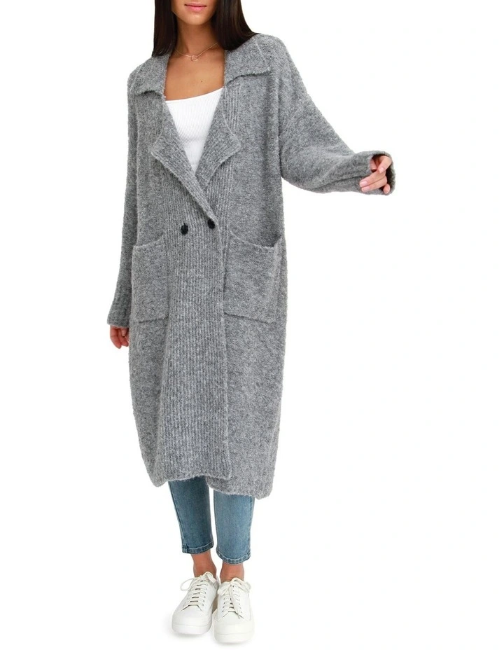 Born To Run Sustainable Sweater Coat Grey 1 Born To Run Sustainable Sweater Coat Grey
