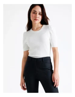 Maya Mid Rise Cropped Organic Blend Cotton Sateen Pants In Navy -Myer Clothing Shop 919792540 5 720x928