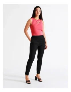 Penelope Mid Rise Organic Blend Cotton Sateen Pants In Black -Myer Clothing Shop 919792720 4 720x928