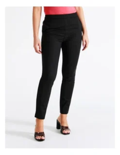 Penelope Mid Rise Organic Blend Cotton Sateen Pants In Black -Myer Clothing Shop 919792720 7 720x928
