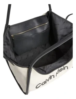 Calvin Klein Resort Refibra Sand Zip Top Tote Bag In White 7 Calvin Klein Resort Refibra Sand Zip Top Tote Bag In White -Myer Clothing Shop 919799830 3 720x928